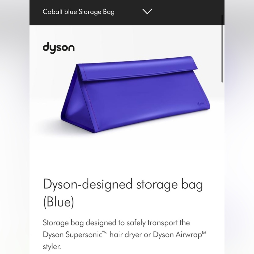 BRAND NEW Dyson Supersonic Purple Storage Bag